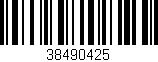 Código de barras (EAN, GTIN, SKU, ISBN): '38490425'