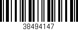 Código de barras (EAN, GTIN, SKU, ISBN): '38494147'
