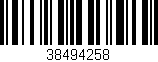 Código de barras (EAN, GTIN, SKU, ISBN): '38494258'