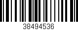 Código de barras (EAN, GTIN, SKU, ISBN): '38494536'