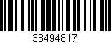 Código de barras (EAN, GTIN, SKU, ISBN): '38494817'