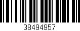 Código de barras (EAN, GTIN, SKU, ISBN): '38494957'