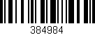 Código de barras (EAN, GTIN, SKU, ISBN): '384984'