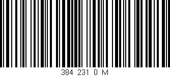 Código de barras (EAN, GTIN, SKU, ISBN): '384_231_0_M'