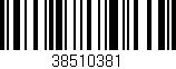 Código de barras (EAN, GTIN, SKU, ISBN): '38510381'