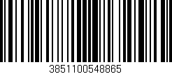 Código de barras (EAN, GTIN, SKU, ISBN): '3851100548865'