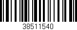 Código de barras (EAN, GTIN, SKU, ISBN): '38511540'