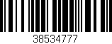 Código de barras (EAN, GTIN, SKU, ISBN): '38534777'