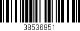 Código de barras (EAN, GTIN, SKU, ISBN): '38536951'