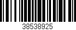 Código de barras (EAN, GTIN, SKU, ISBN): '38538925'