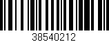 Código de barras (EAN, GTIN, SKU, ISBN): '38540212'