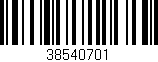 Código de barras (EAN, GTIN, SKU, ISBN): '38540701'