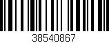 Código de barras (EAN, GTIN, SKU, ISBN): '38540867'