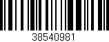 Código de barras (EAN, GTIN, SKU, ISBN): '38540981'