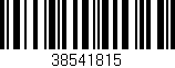 Código de barras (EAN, GTIN, SKU, ISBN): '38541815'