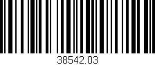 Código de barras (EAN, GTIN, SKU, ISBN): '38542.03'