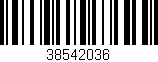 Código de barras (EAN, GTIN, SKU, ISBN): '38542036'