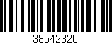 Código de barras (EAN, GTIN, SKU, ISBN): '38542326'