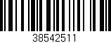 Código de barras (EAN, GTIN, SKU, ISBN): '38542511'