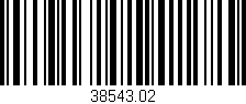 Código de barras (EAN, GTIN, SKU, ISBN): '38543.02'