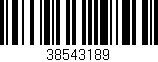 Código de barras (EAN, GTIN, SKU, ISBN): '38543189'