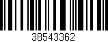 Código de barras (EAN, GTIN, SKU, ISBN): '38543362'