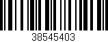 Código de barras (EAN, GTIN, SKU, ISBN): '38545403'