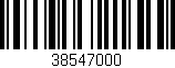 Código de barras (EAN, GTIN, SKU, ISBN): '38547000'