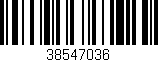 Código de barras (EAN, GTIN, SKU, ISBN): '38547036'