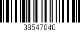 Código de barras (EAN, GTIN, SKU, ISBN): '38547040'