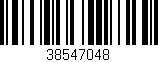 Código de barras (EAN, GTIN, SKU, ISBN): '38547048'