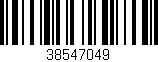 Código de barras (EAN, GTIN, SKU, ISBN): '38547049'