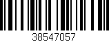 Código de barras (EAN, GTIN, SKU, ISBN): '38547057'