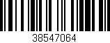 Código de barras (EAN, GTIN, SKU, ISBN): '38547064'