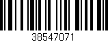 Código de barras (EAN, GTIN, SKU, ISBN): '38547071'