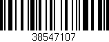Código de barras (EAN, GTIN, SKU, ISBN): '38547107'