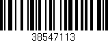 Código de barras (EAN, GTIN, SKU, ISBN): '38547113'