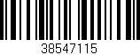 Código de barras (EAN, GTIN, SKU, ISBN): '38547115'