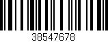 Código de barras (EAN, GTIN, SKU, ISBN): '38547678'