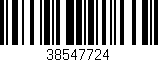 Código de barras (EAN, GTIN, SKU, ISBN): '38547724'