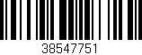Código de barras (EAN, GTIN, SKU, ISBN): '38547751'