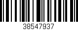 Código de barras (EAN, GTIN, SKU, ISBN): '38547937'