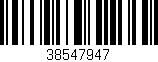 Código de barras (EAN, GTIN, SKU, ISBN): '38547947'