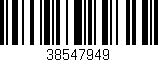 Código de barras (EAN, GTIN, SKU, ISBN): '38547949'