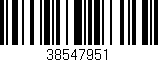 Código de barras (EAN, GTIN, SKU, ISBN): '38547951'