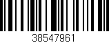 Código de barras (EAN, GTIN, SKU, ISBN): '38547961'