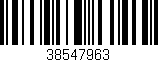Código de barras (EAN, GTIN, SKU, ISBN): '38547963'