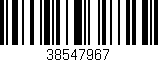 Código de barras (EAN, GTIN, SKU, ISBN): '38547967'
