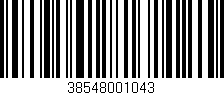 Código de barras (EAN, GTIN, SKU, ISBN): '38548001043'