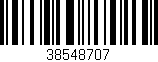 Código de barras (EAN, GTIN, SKU, ISBN): '38548707'